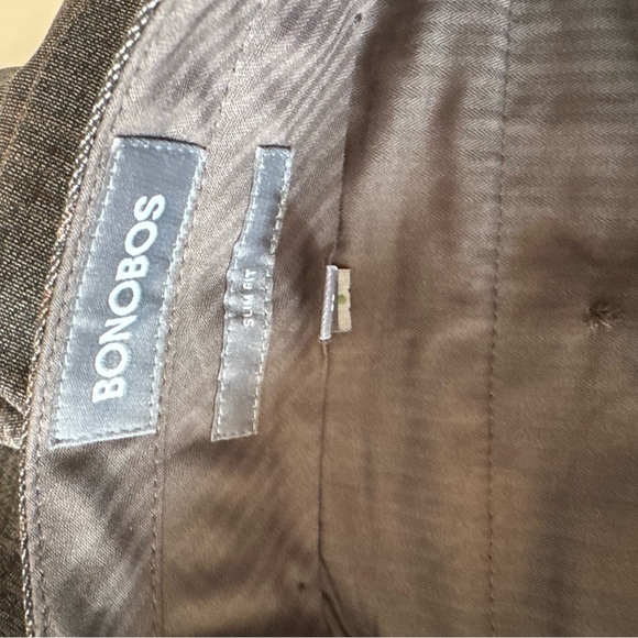 Bonobos Jetsetter Suit Brown Plaid - 38S - Picture 6 of 6